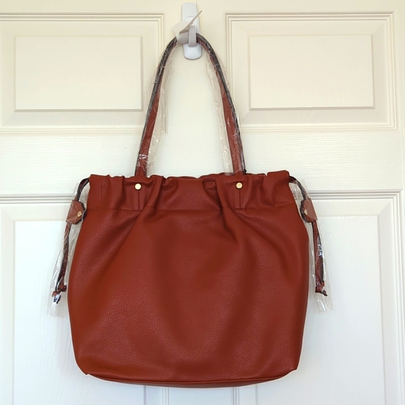London Fog Nola Satchel Rust Colored NWT - Picture 5 of 11